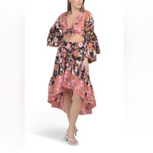 Raga floral cutout dress